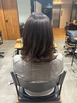 ミディアム hair make MEUZ所属・アサノハルカ🐈‍⬛ 縮毛矯正/パーマのヘアスタイル