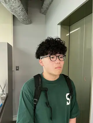 ショート パーマ ヘアアレンジ メンズ 博多メンズヘア特化 ベップハルキのヘアスタイル