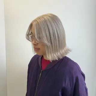 カラー 🍓垢抜けハイトーン 🍓HINAのヘアスタイル