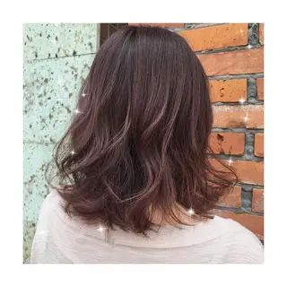 ミディアム カラー 加藤 あやみのヘアスタイル