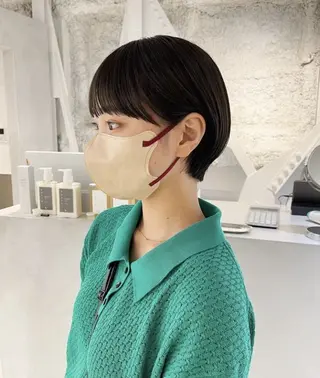 ショート 黒染め落とし ムラ修正　ハイトーンのヘアスタイル