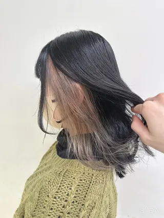 セミロング カラー 🪄池袋ハイトーン 🪄ブリーチカラーのヘアスタイル