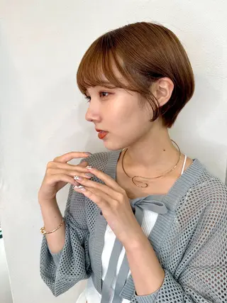 ショート 大人可愛いレイヤー 大田のヘアスタイル