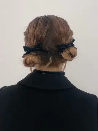ミディアム ヘアアレンジ CARELLY Rukaのマツエク・マツパデザイン