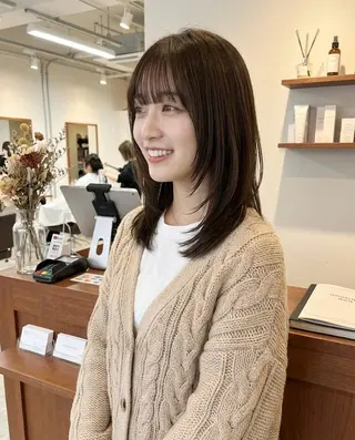 ミディアム カラー 口コミ150件超え 💬☘️笹岡航太のヘアスタイル