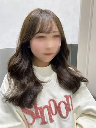 カラー 💖ブリーチなし透明 感💖ASAHIのヘアスタイル