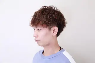 ショート パーマ メンズ HAIRSILVA徳間店所属・石倉 真のヘアスタイル