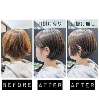 ショート カラー ヘアアレンジ パーマ 心斎橋難波本店 店長 THE ECT 中尾のヘアスタイル