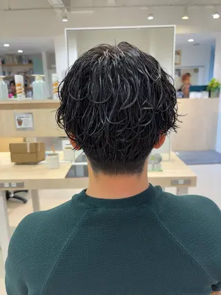パーマ メンズ ニュアンスパーマ/ フェザー/マッシュのヘアスタイル
