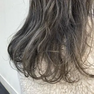 ミディアム カラー パーマ ヘアアレンジ 【白髪ぼかし 専門GBG】自由が丘のヘアスタイル