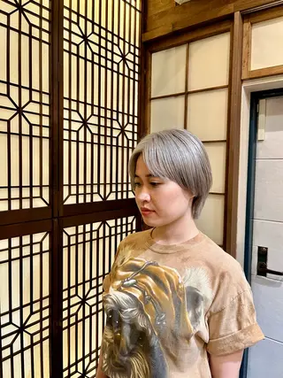 ショート カラー トレンドパーマ☝️ 🌱ショート/緒方椋のヘアスタイル