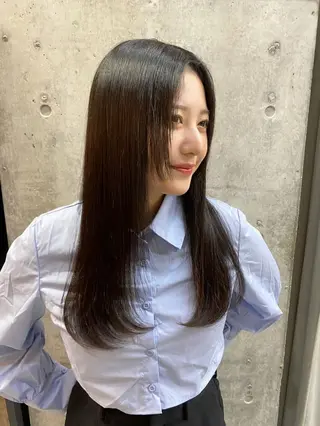 ロング 韓国/ワンホンヘア 髪質改善/MaCoのヘアスタイル