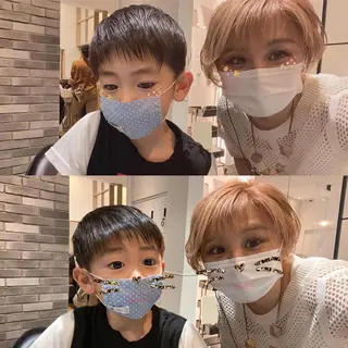ショート カラー メンズ キッズ ✂︎ショート、ボブ、 レイヤー🩵YUMIのヘアスタイル