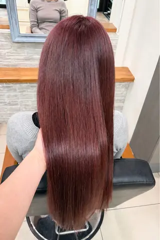 ロング カラー 透明感カラー🎀／ 寒色カラー／マツエクのヘアスタイル