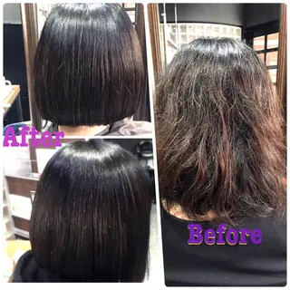 ミディアム カラー パーマ ジユン 지윤のヘアスタイル