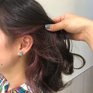 ミディアム カラー 透明感カラー🩵 mioのヘアスタイル
