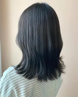 セミロング カラー hub hair レイヤー/透明感のヘアスタイル