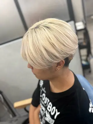 メンズ エクステ/ハイトーン /ミサキのヘアスタイル