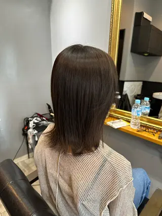 ミディアム カラー 渡辺俊介 暗髪カラー /美髪矯正/髪質改善のヘアスタイル