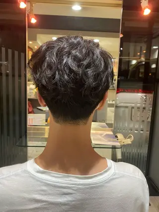 パーマ メンズ 長畑 光紀のヘアスタイル