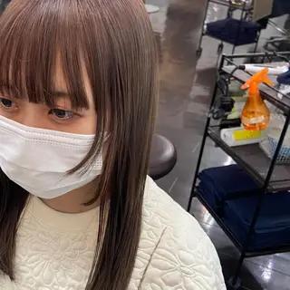 セミロング カラー パーマ ヘアアレンジ メンズ キッズ ネイル マツエク・マツパ アイブロウ 久木原 ゆりのヘアスタイル