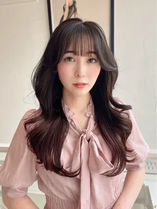 ロング カラー パーマ ヘアアレンジ 🌷透明感カラー🌷 内田零菜のヘアスタイル