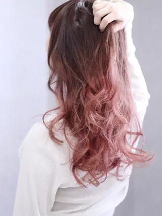 ロング カラー チビ編み込みエクステ シールEXどぅ〜すのヘアスタイル