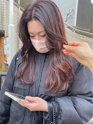 ロング カラー 仙田 遥のヘアスタイル