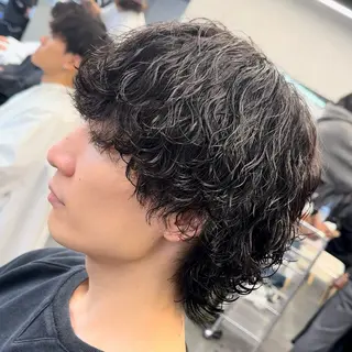 ミディアム パーマ ヘアアレンジ メンズ fifth 石川 凪のヘアスタイル