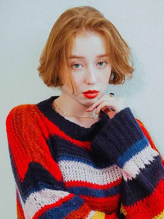 ミディアム カラー パーマ 【公式】amble luxe池袋東口🩷のヘアスタイル