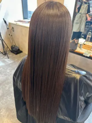 ロング 髪質改善デザインカラ ー/ヒロイケカズマサのヘアスタイル