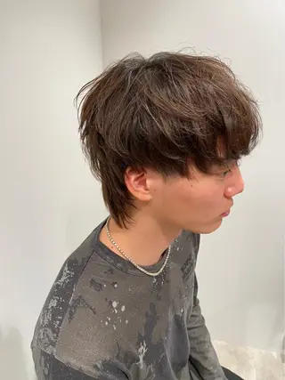 ショート カラー パーマ ヘアアレンジ メンズ パーソナルカラー合わ せたカラー🤍なつみのヘアスタイル