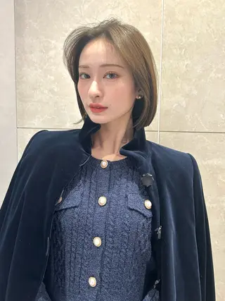 ショート カラー 韓国ヘア×レイヤー カット/上田丈也のヘアスタイル