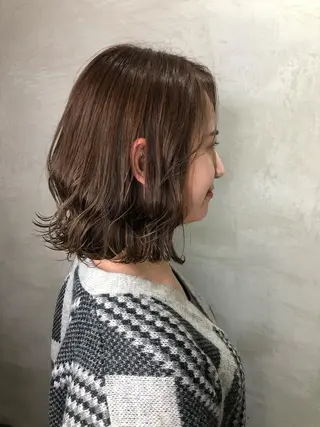ショート カラー パーマ ヘアアレンジ 顔周りカット・相談 レイヤーも◎しずくのヘアスタイル