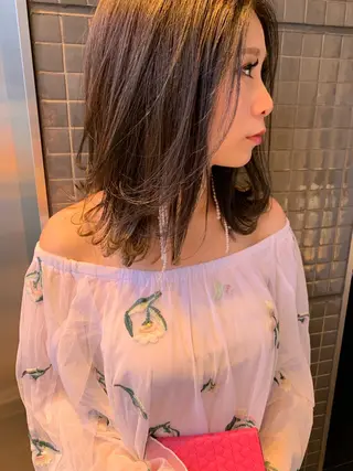 ミディアム カラー 髪質改善サロン 心斎橋ARCHEのヘアスタイル