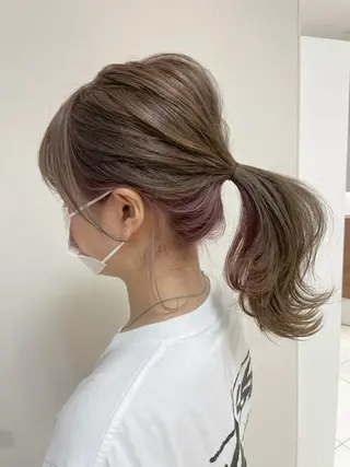 セミロング カラー ヘアアレンジ 【Sweep】おじま のぞみのヘアスタイル