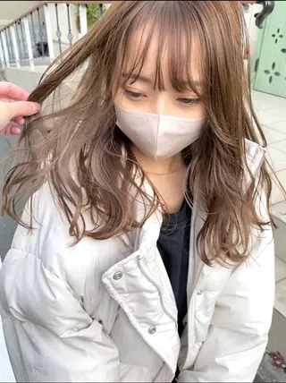 ロング カラー ヘアアレンジ y.s.h所属・ハイトーンカラー🌈 メンズパーマ鈴木康平のヘアスタイル