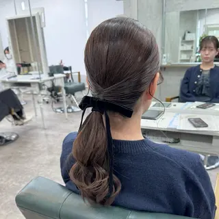 ロング ヘアアレンジ JUNSHIN🦋 ヘアセット／カラーのヘアスタイル