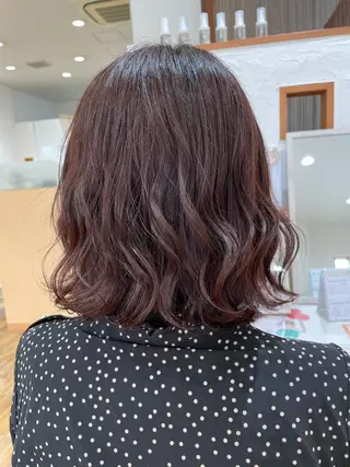 ミディアム カラー FELICE of hair 田口千尋のヘアスタイル