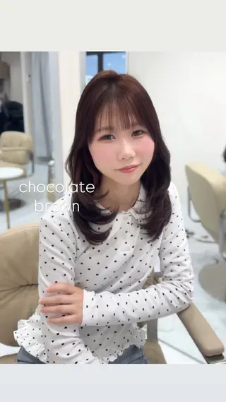 ミディアム カラー ヘアアレンジ NOELA所属・加藤あいり／大人 可愛いモテカラー♡のヘアスタイル