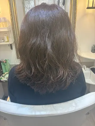 ミディアム カラー ✨透明感カラー✨ ☘️くすみカラー☘️のヘアスタイル