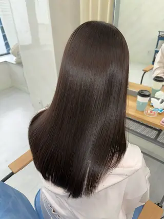 セミロング 髪質改善🩵縮毛矯正 代々木/木下のヘアスタイル