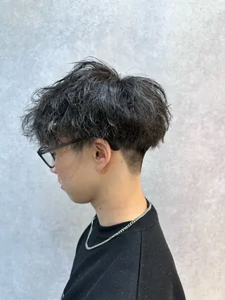 パーマ メンズ 【𝐀𝐬𝐡大森】 石崎竜祐のヘアスタイル
