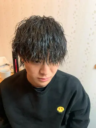 パーマ メンズ 澤田 凌真のヘアスタイル
