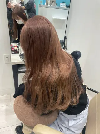 ロング カラー 韓国風ハッシュカット 似合わせレイヤー池袋のヘアスタイル