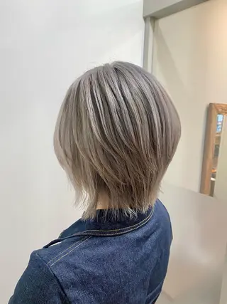 ミディアム カラー たなか もえなのヘアスタイル