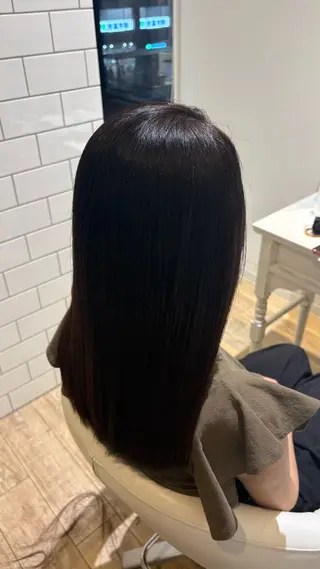 セミロング カラー 似合わせ 顔周りYUUGAのヘアスタイル