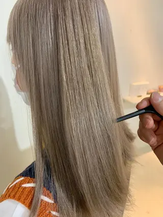 セミロング ダブルカラー/透明感 💈JUNYA💈のヘアスタイル