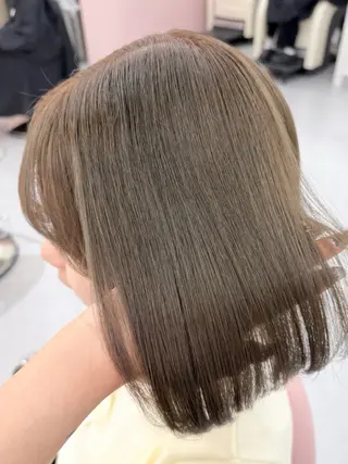 ショート カラー ヘアアレンジ 縮毛矯正🤍 盛れるボブ/ひかりのヘアスタイル