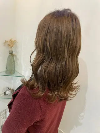 セミロング ヘアアレンジ 極艶透明感カラー🐰 髪質改善/出雲つぐみのヘアスタイル